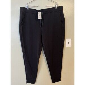 Tommy John The Go Anywhere Collection Black Stretch Pull On Jogger 2X NWT